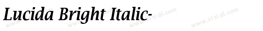 Lucida Bright Italic字体转换